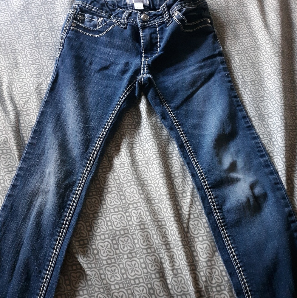 Girls blue jeans size 7